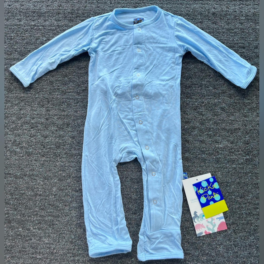 KicKee Pants Snap Bamboo Basic Coverall Romper - NWT